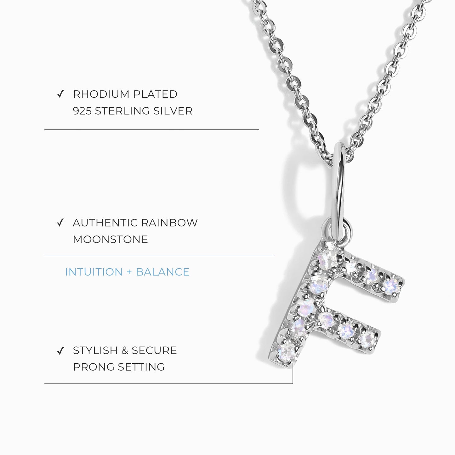 Collier Pierre de Lune - Alphabet