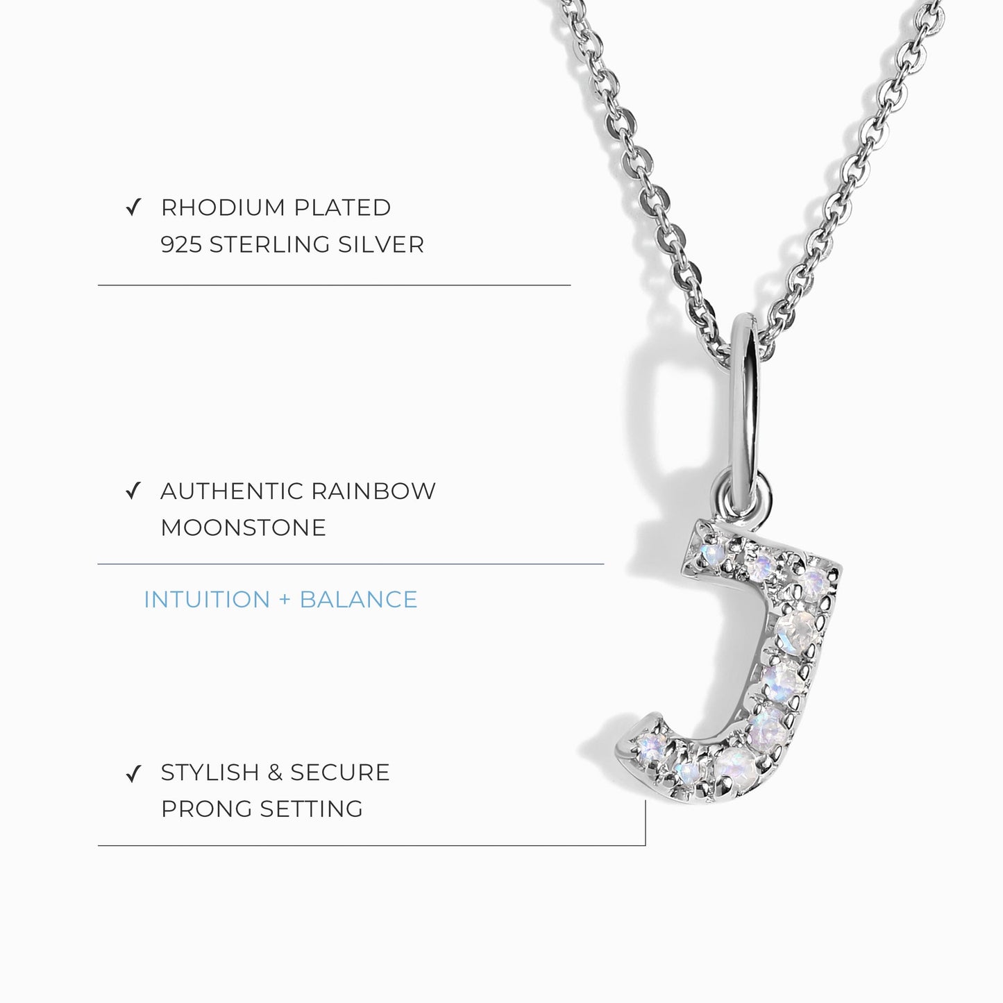 Collier Pierre de Lune - Alphabet