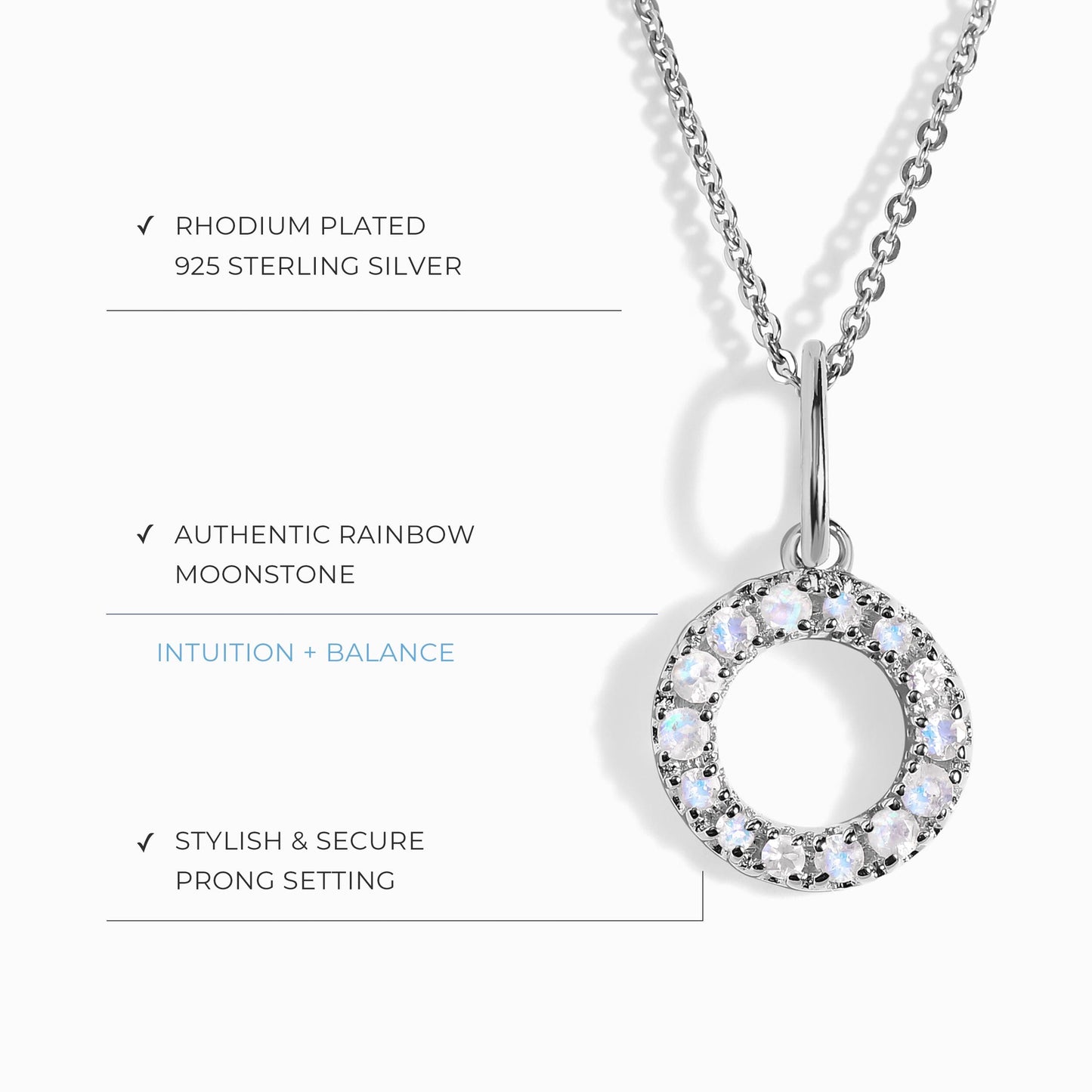 Collier Pierre de Lune - Alphabet