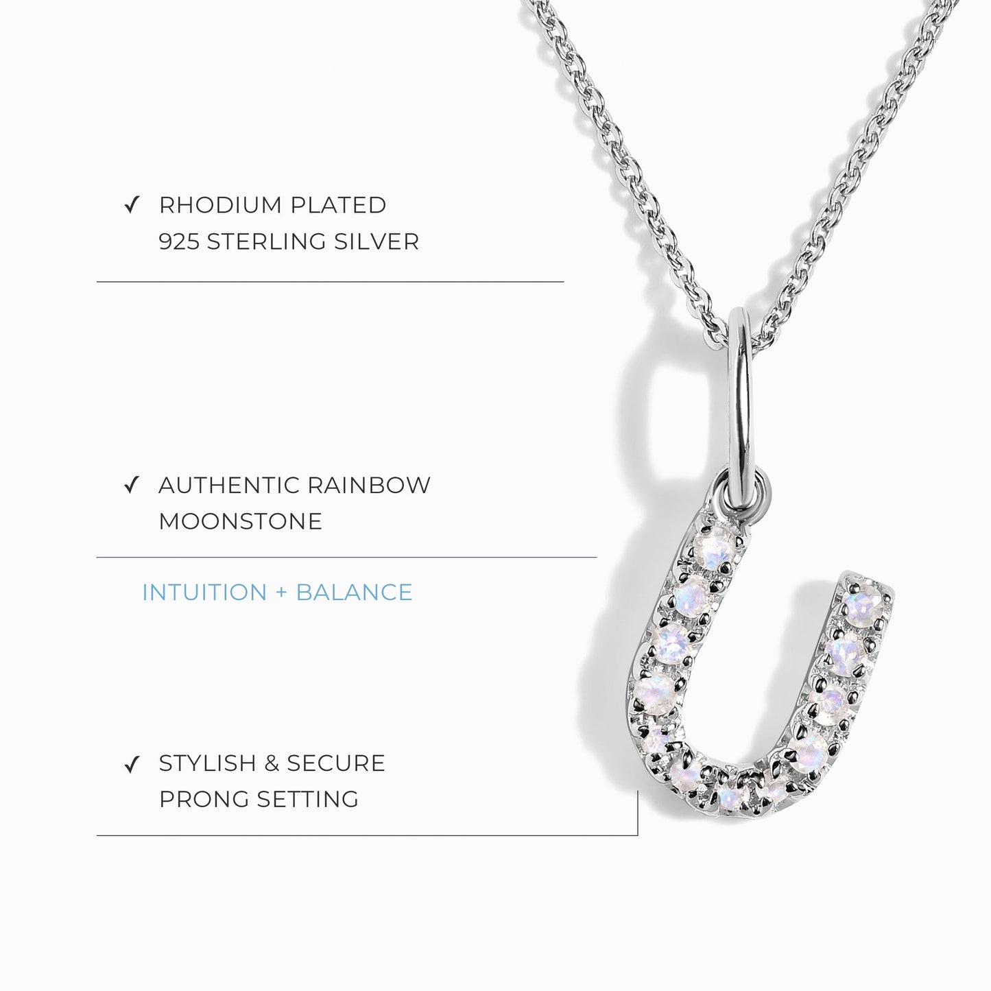 Collier Pierre de Lune - Alphabet
