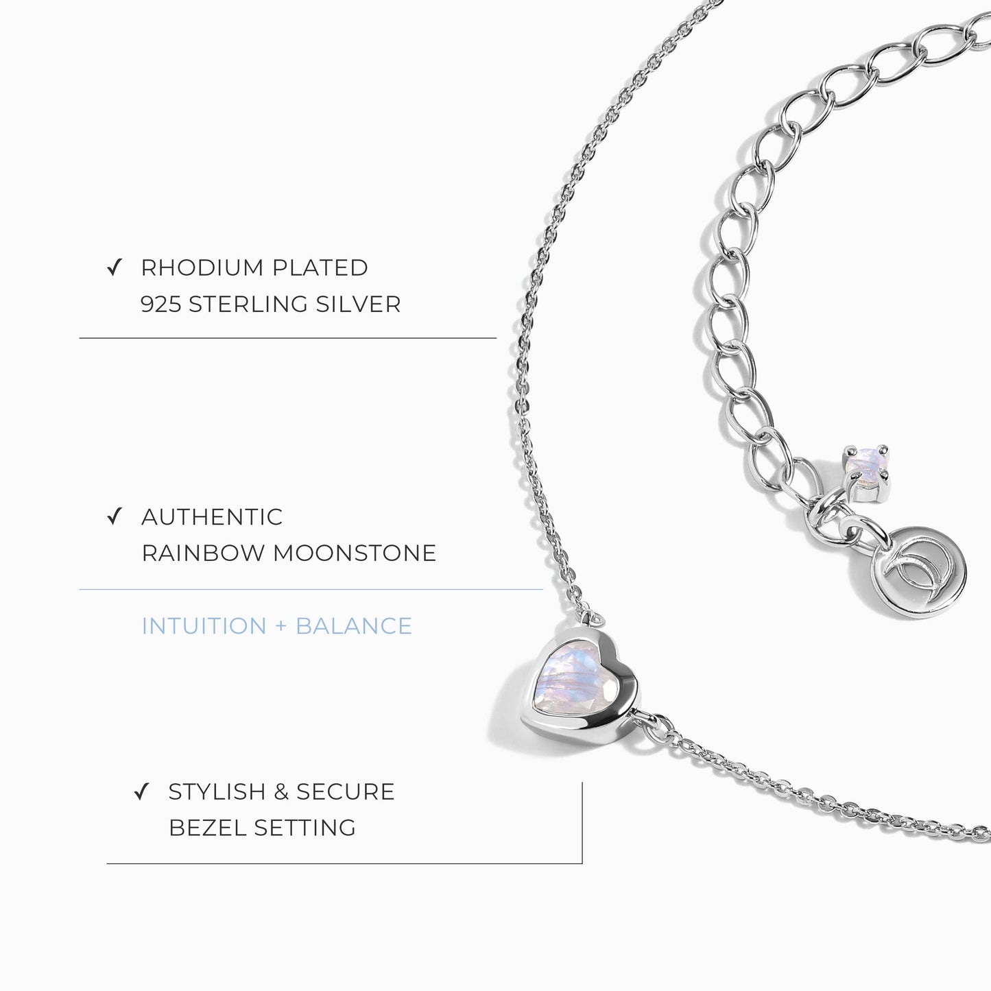 Collier en pierre de lune - Follement amoureux
