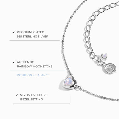 Collier en pierre de lune - Follement amoureux