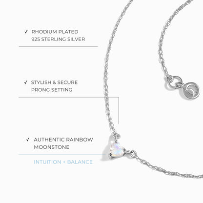 Kids Moonstone Necklace - Love