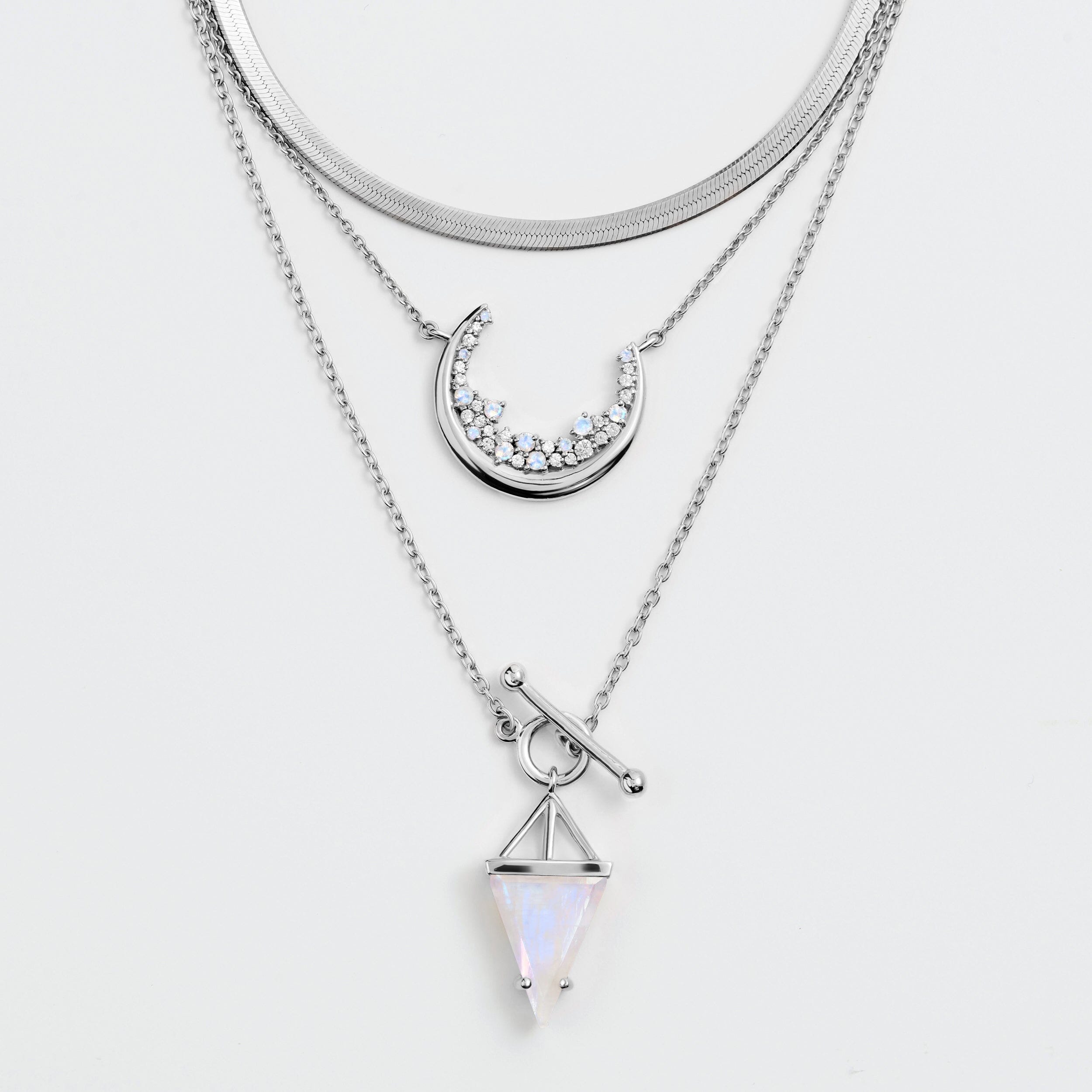 Moonstone Necklace Set - Iconic Trio