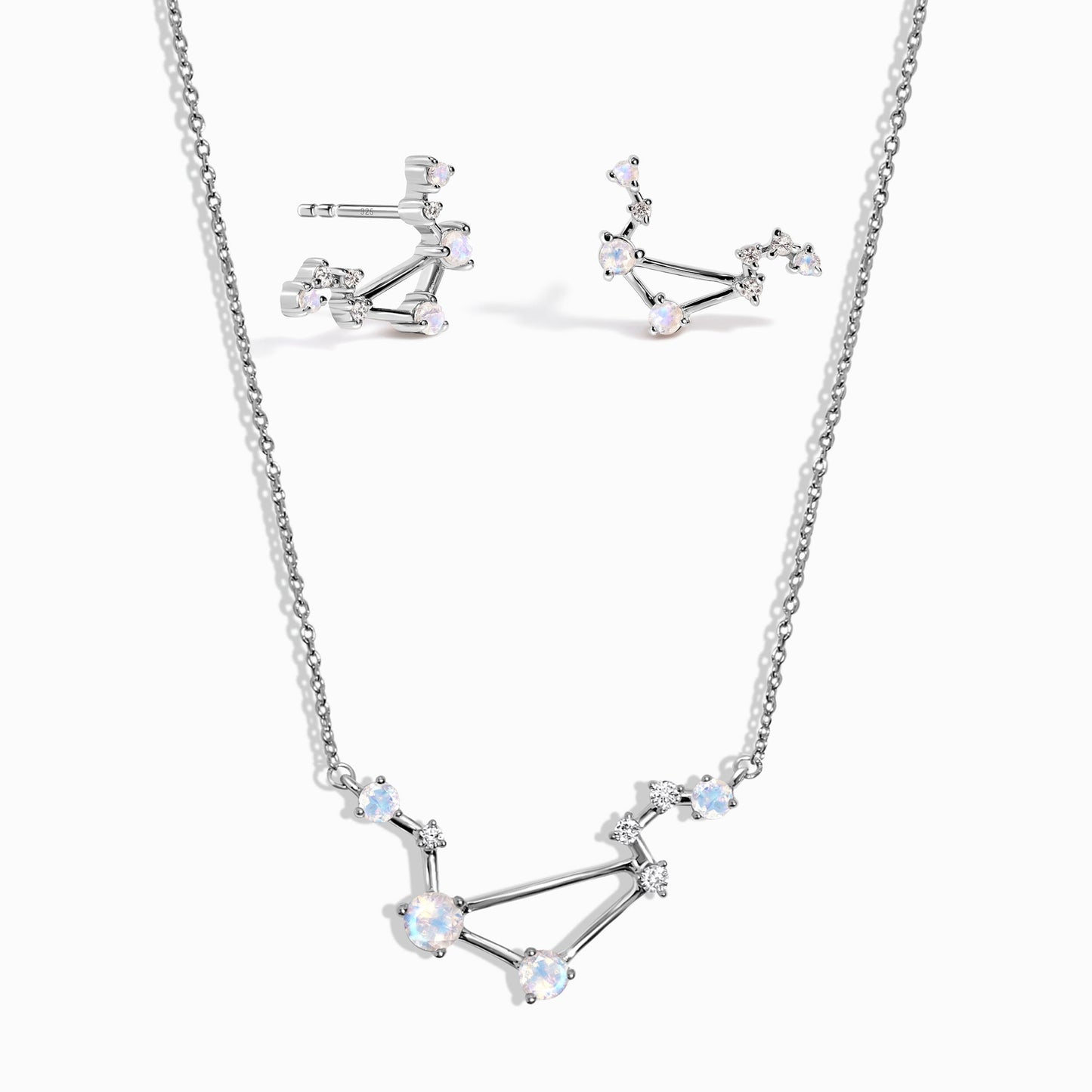 Collier et boucles d'oreilles constellation du zodiaque Balance