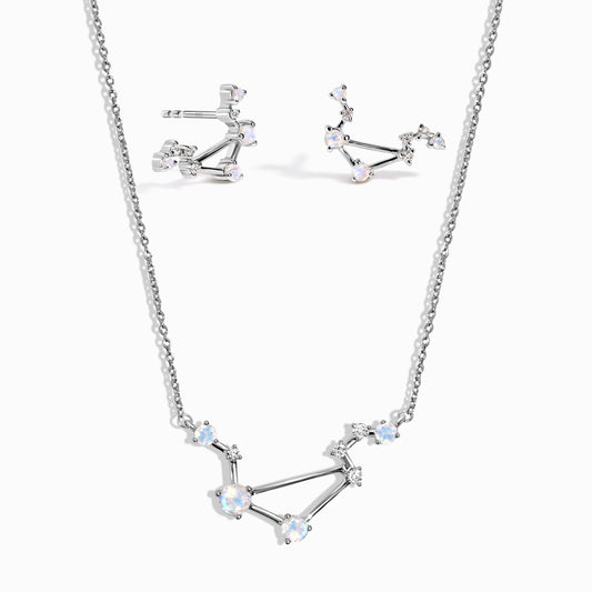 Collier et boucles d'oreilles constellation du zodiaque Balance