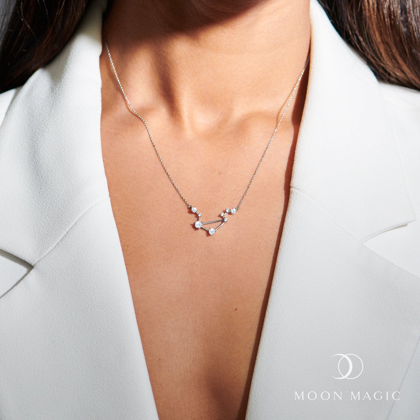 Collier et boucles d'oreilles constellation du zodiaque Balance