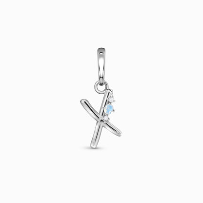 Pendentif en pierre de lune - Pendentif porte-bonheur lettre X