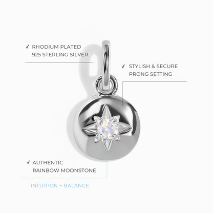 Pendentif Pierre de Lune - Étoile du Nord