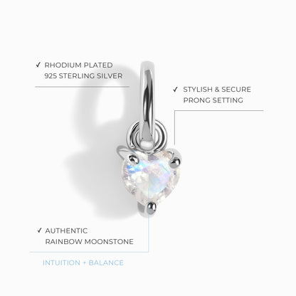 Pendentif Pierre de Lune - Amour