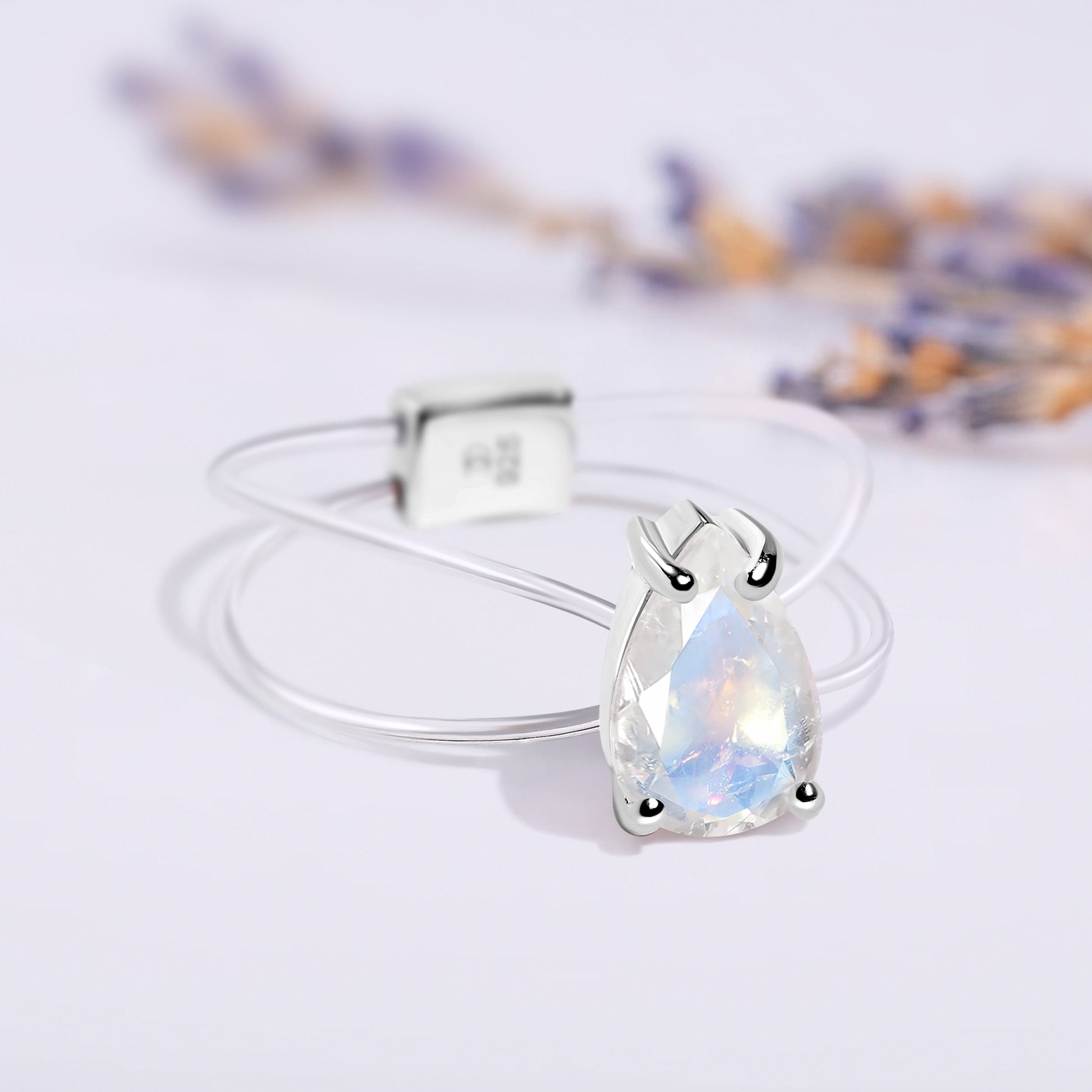 Moonstone Ring Floating Sway - June Birthstone