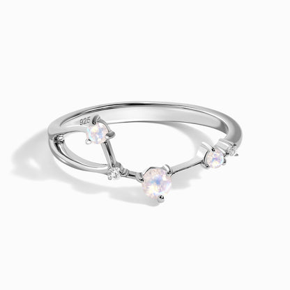 Bague en pierre de lune - Constellation du Bélier