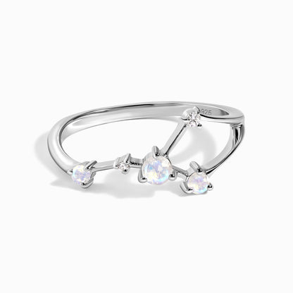 Bague en pierre de lune - Constellation du Cancer