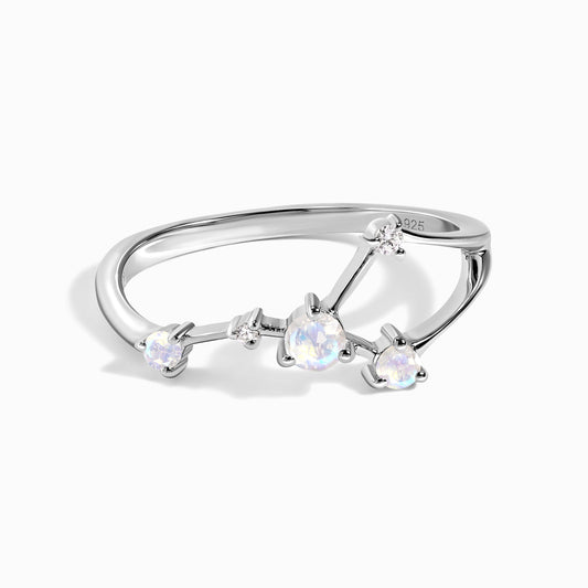 Bague en pierre de lune - Constellation du Cancer