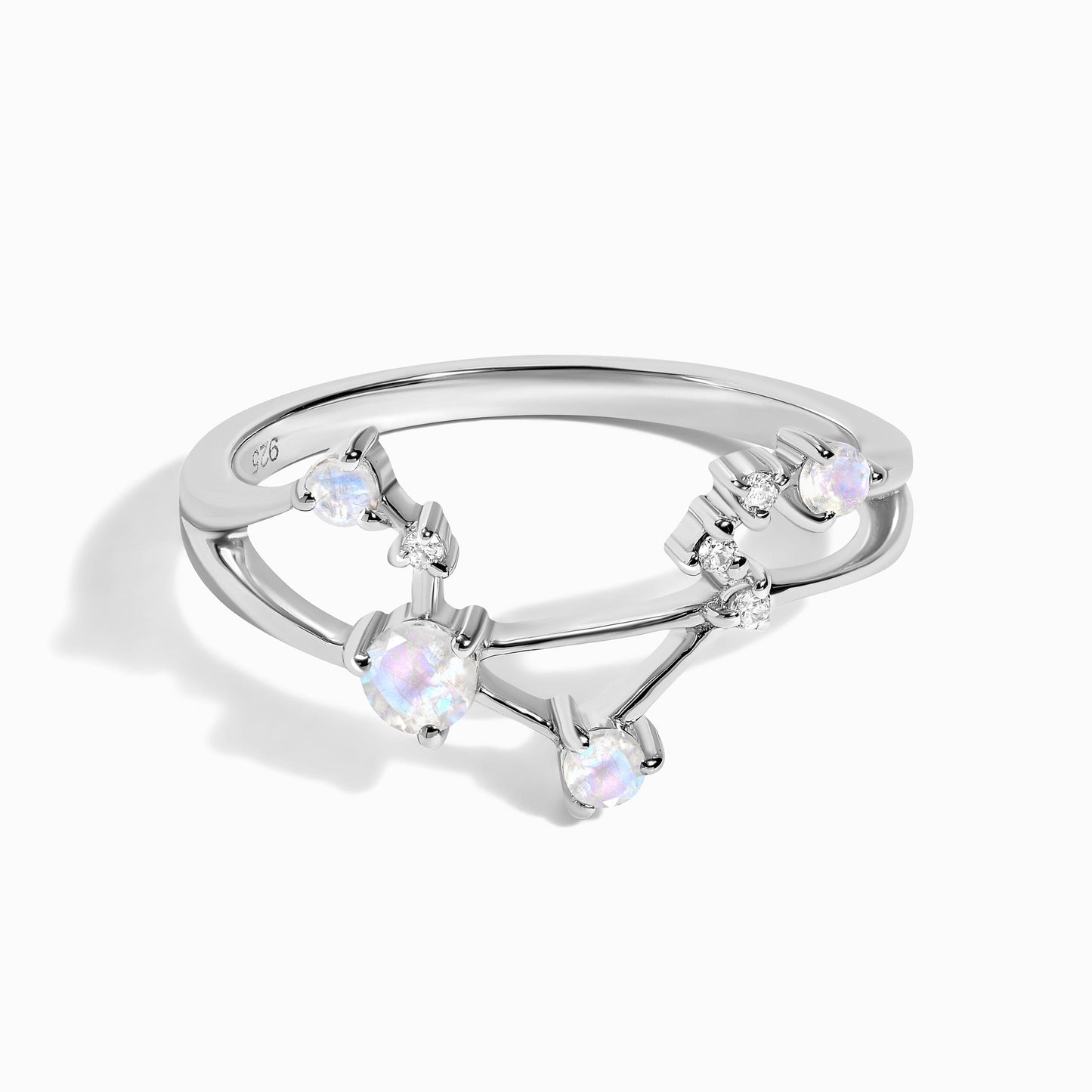 Bague en pierre de lune - Constellation du zodiaque Balance