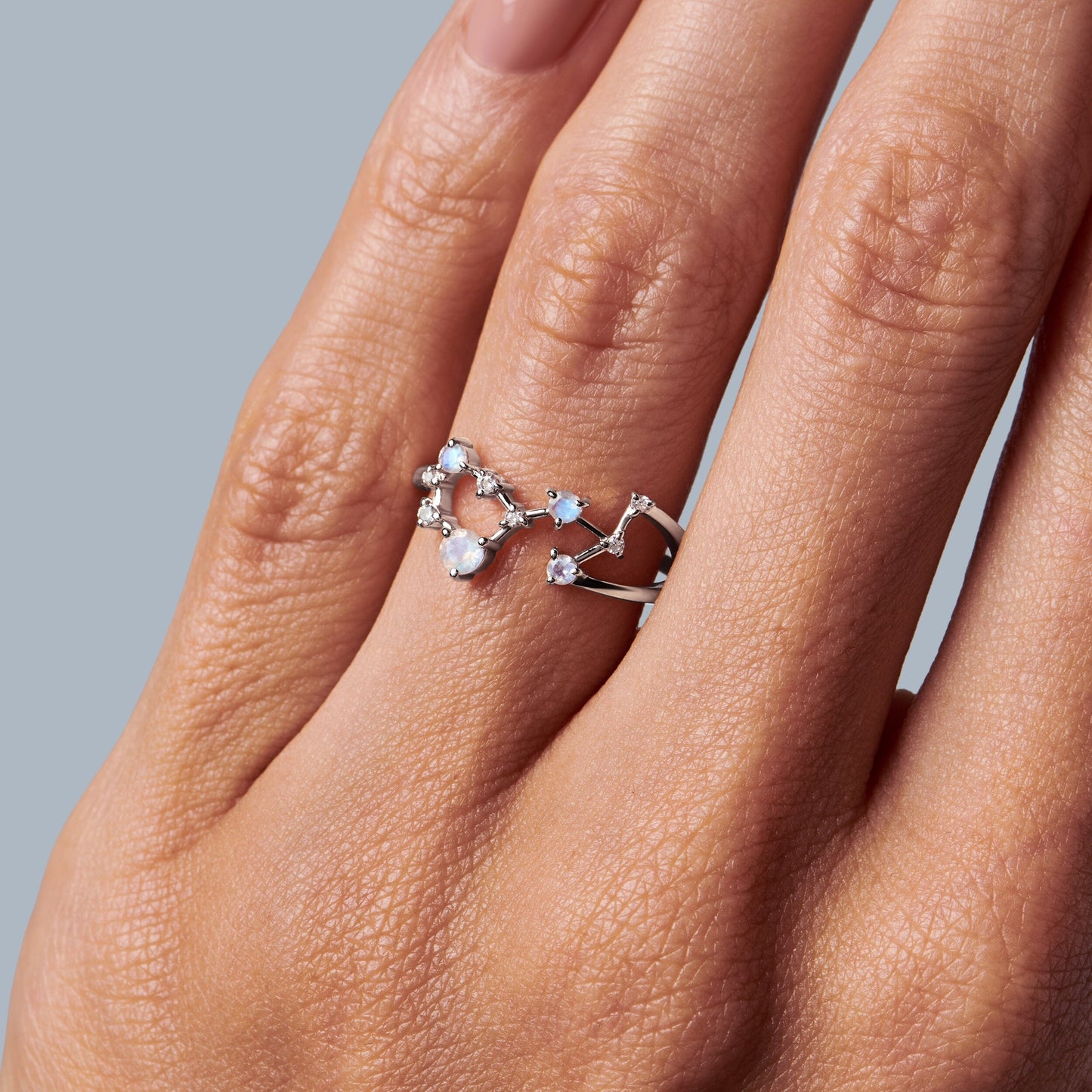 Bague en pierre de lune - Constellation du Scorpion