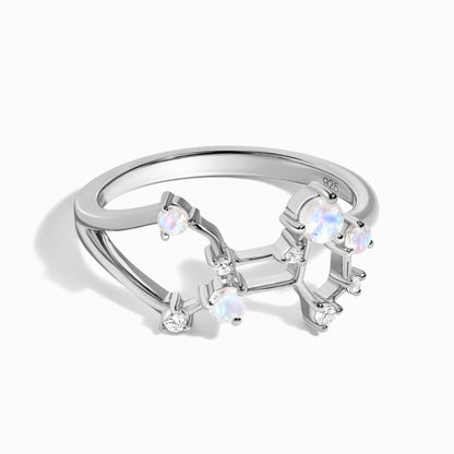 Bague en pierre de lune - Constellation du zodiaque Vierge