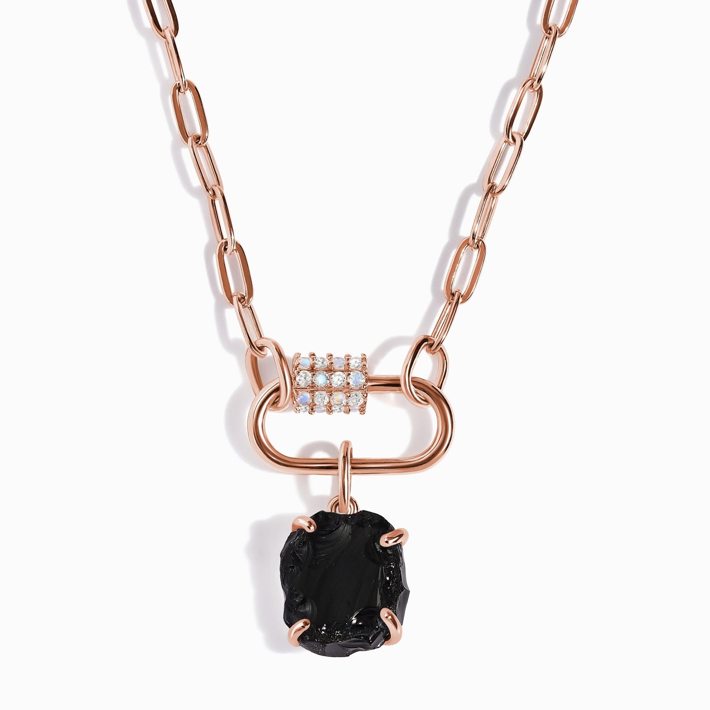 Collier d'Harmonie Sacrée en Obsidienne Noire