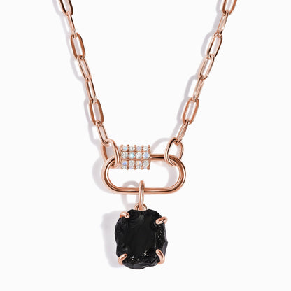Collier d'Harmonie Sacrée en Obsidienne Noire