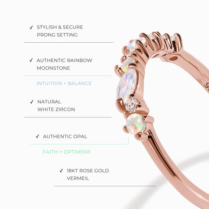 Bague Opale Pierre de Lune - Grace