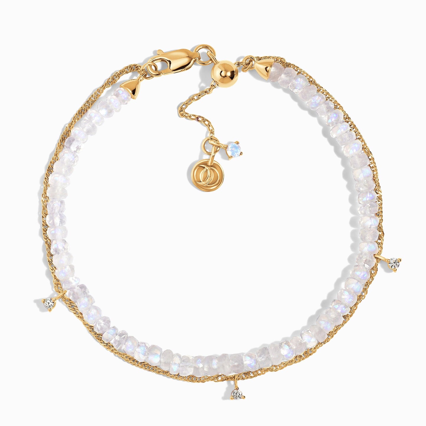 Bracelet en pierre de lune - Bracelet à perles superposées