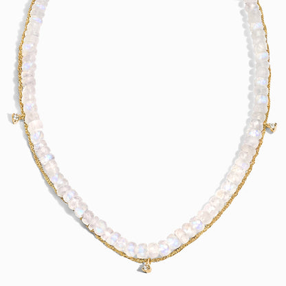 Collier en pierre de lune - Collier de perles superposées