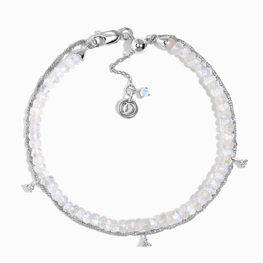Bracelet en pierre de lune - Bracelet à perles superposées