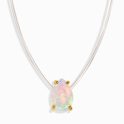 Collier Opale Floating Sway - Pierre de naissance d'octobre