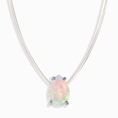 Collier Opale Floating Sway - Pierre de naissance d'octobre