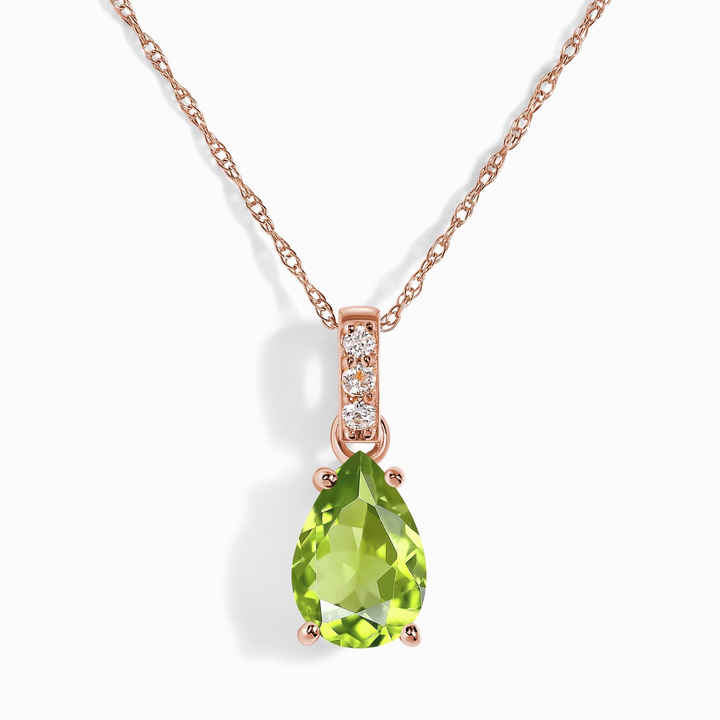 Collier péridot et diamant Sway - Pierre de naissance d'août