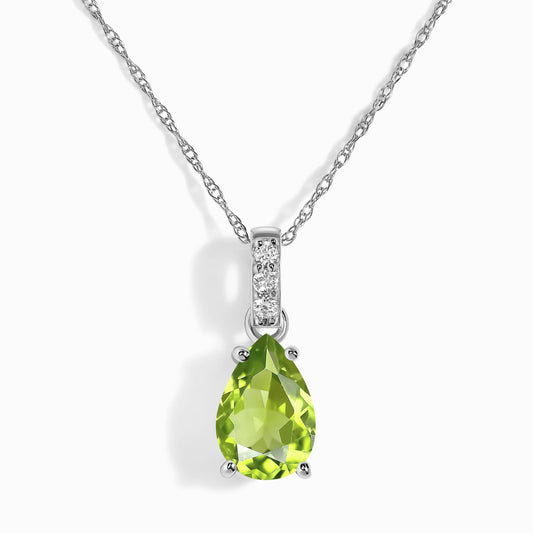 Collier péridot et diamant Sway - Pierre de naissance d'août