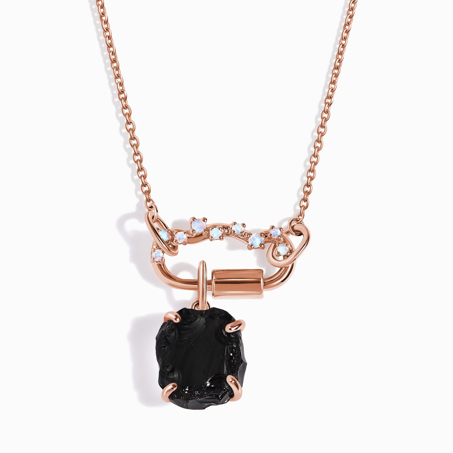 Collier d'unité céleste en obsidienne noire
