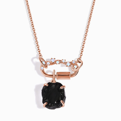 Collier d'unité céleste en obsidienne noire