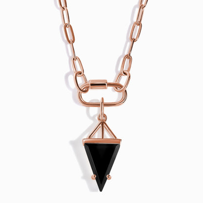 Collier d'essence karmatique en obsidienne noire