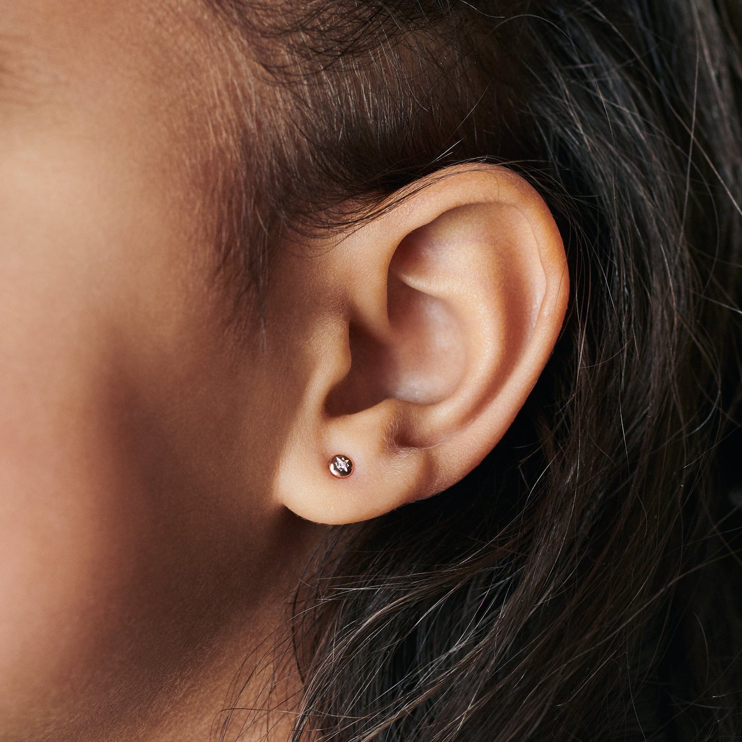 Boucles d'oreilles en zircon blanc - Étoile du Nord