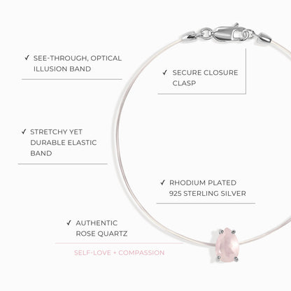 Bracelet en quartz rose - Floating Sway