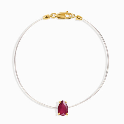 Bracelet Rubis Floating Sway - Pierre de naissance de juillet