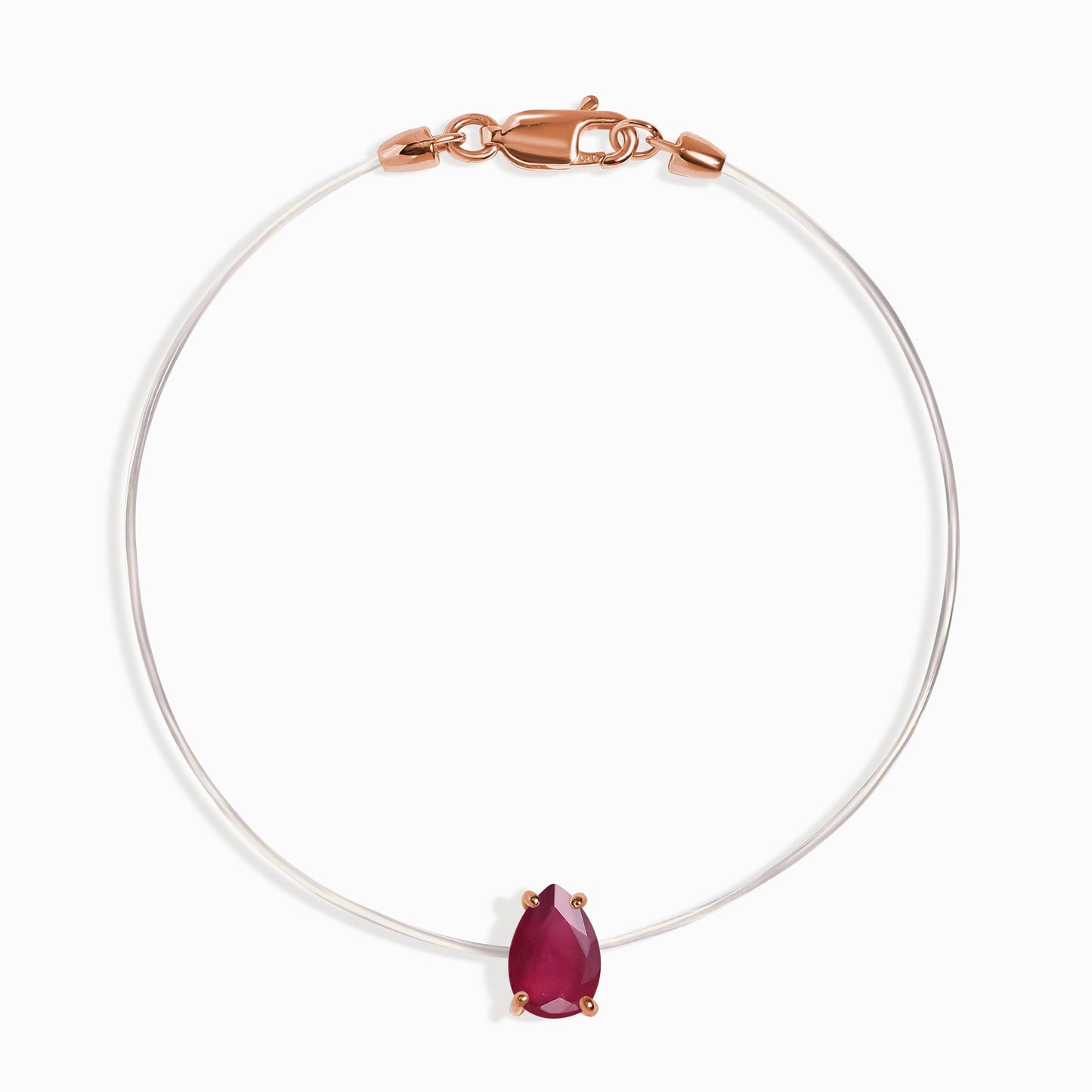Bracelet Rubis Floating Sway - Pierre de naissance de juillet