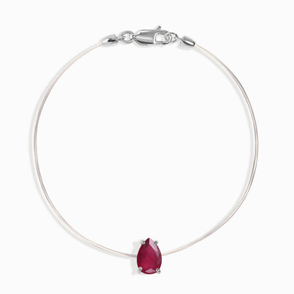 Bracelet Rubis Floating Sway - Pierre de naissance de juillet