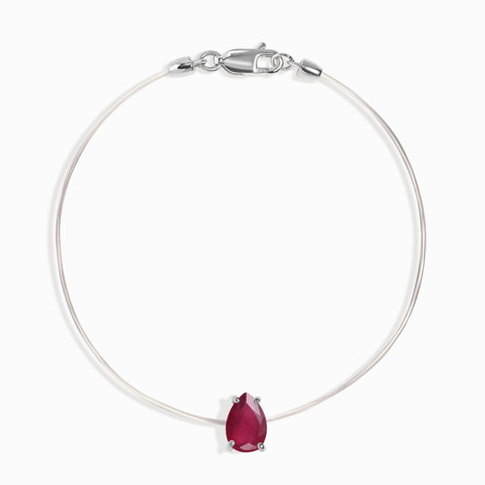 Bracelet Rubis Floating Sway - Pierre de naissance de juillet