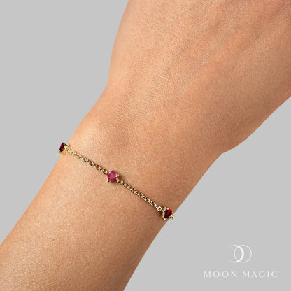 Bracelet Rubis Grenat - Jamais sans toi