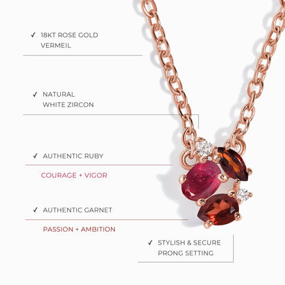 Collier Rubis Grenat - Orion