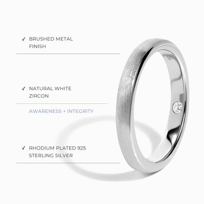 White Zircon Unisex Ring - Unexpected