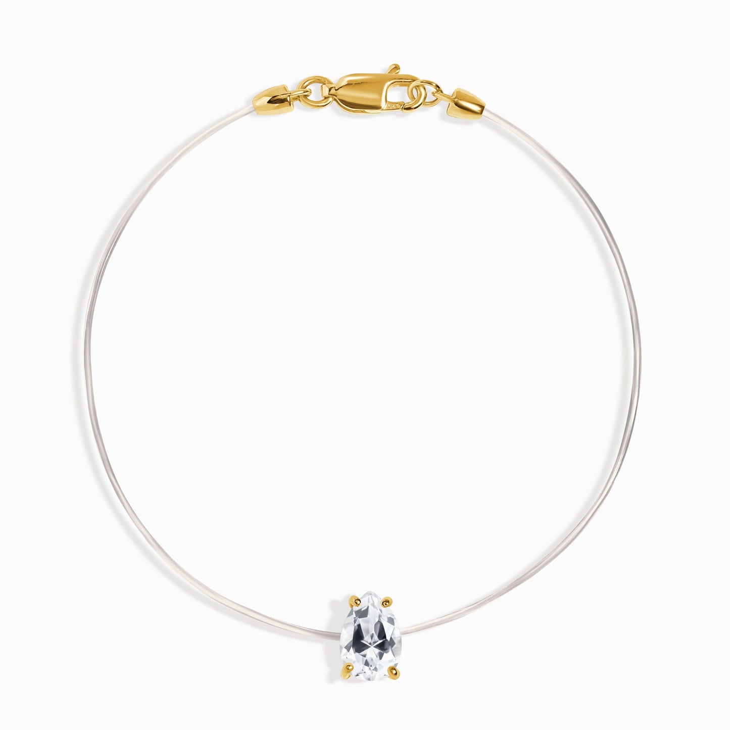 Bracelet Topaze Blanche Floating Sway - Pierre de Naissance Avril