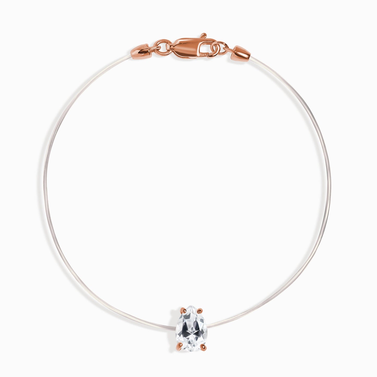 Bracelet Topaze Blanche Floating Sway - Pierre de Naissance Avril