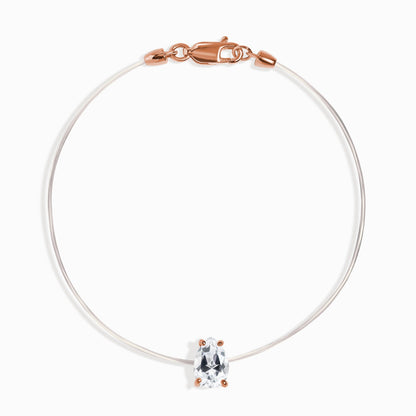 Bracelet Topaze Blanche Floating Sway - Pierre de Naissance Avril