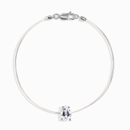 Bracelet Topaze Blanche Floating Sway - Pierre de Naissance Avril