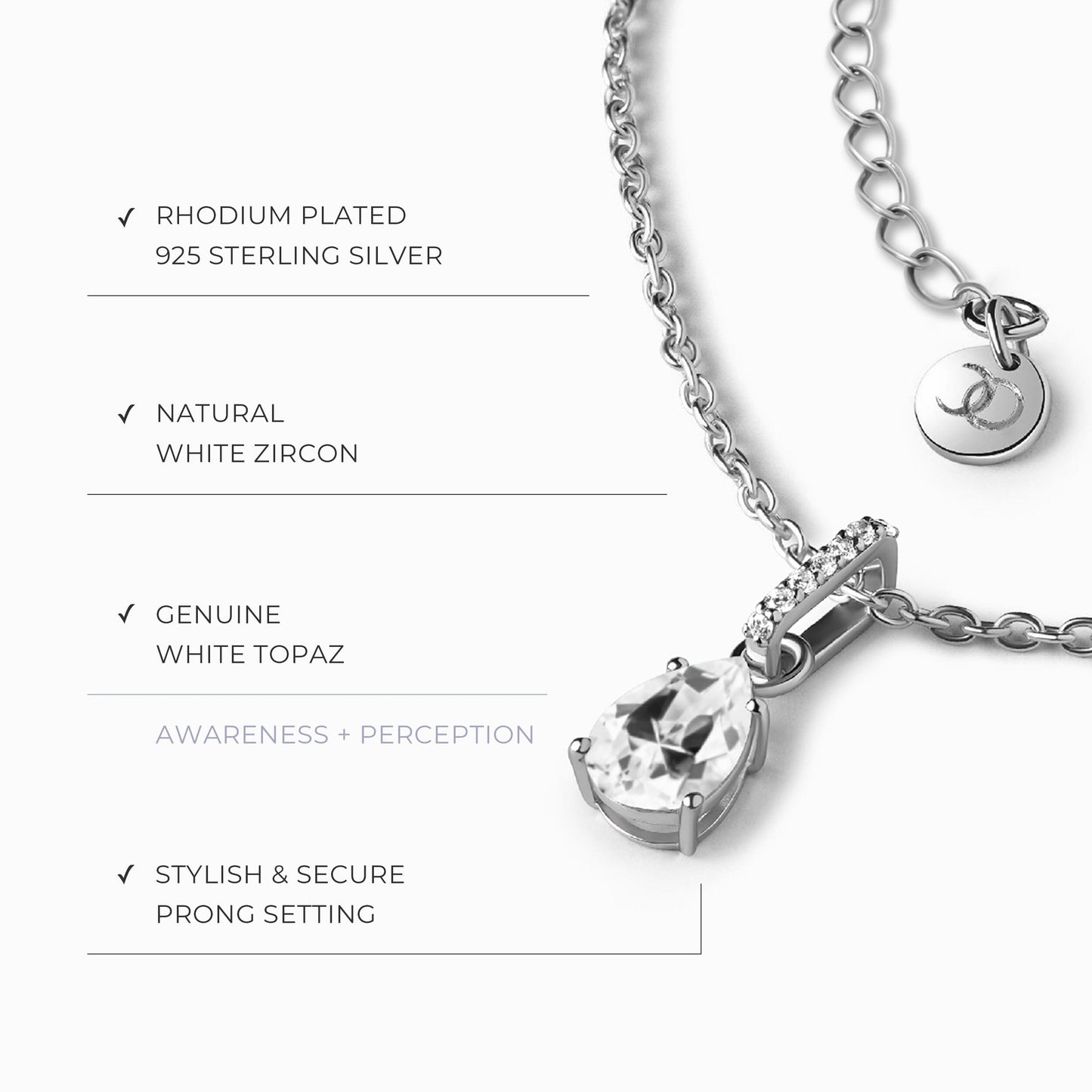 Collier constellation du zodiaque Taureau et topaze blanche