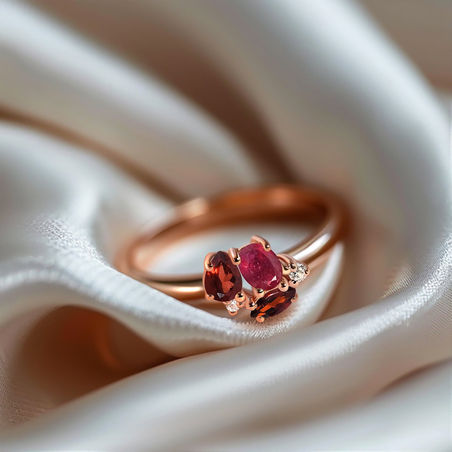 Bague Rubis Grenat - Orion