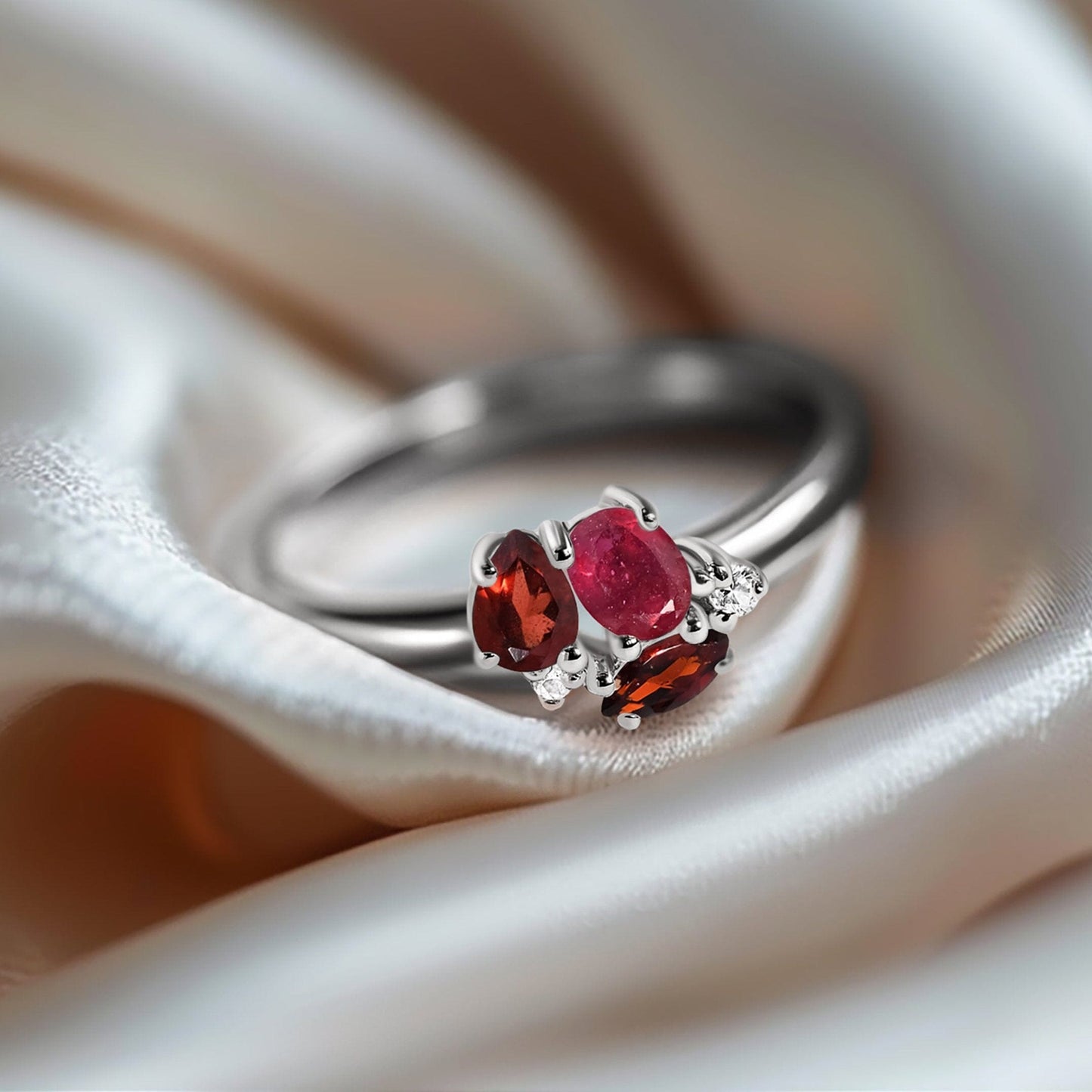 Bague Rubis Grenat - Orion